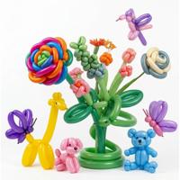 Modelleer ballonnen - 40x stuks - mix kleuren - inclusief gebruiksaanwijzing - feestartikelen