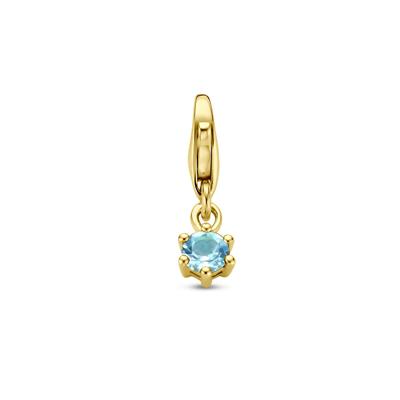14K Geelgouden Slotbedel met December Geboortesteen - 15,5mm