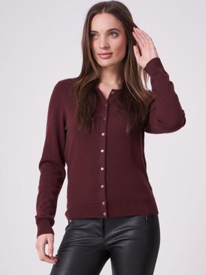 Basic fijngebreid vest met ronde hals van biologisch cashmere