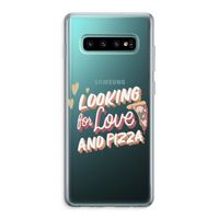 Pizza is the answer: Samsung Galaxy S10 Plus Transparant Hoesje