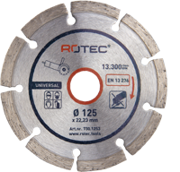 Rotec Diamantzaagblad 'Universeel Opti-Line' | Ø125x2,0xØ22,2 - 730.1253B