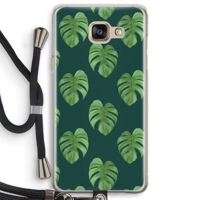 Monstera leaves: Samsung Galaxy A5 (2016) Transparant Hoesje met koord