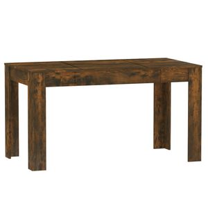 vidaXL Eettafel 140x74,5x76 cm bewerkt hout gerookt eikenkleurig