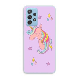 Roze eenhoorn: Samsung Galaxy A73 Transparant Hoesje