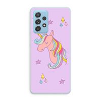 Roze eenhoorn: Samsung Galaxy A73 Transparant Hoesje