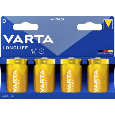 Varta VARTA Longlife D Blister 4 D batterij (mono) Alkaline 1.5 V 4 stuk(s)