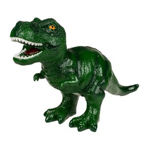 Spaarpot Dinosaurus T-REX - groen - polyresin - 22 x 32 cm - met afsluitdop