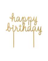 HEMA Herbruikbare taarttopper verjaardag goud (goud)