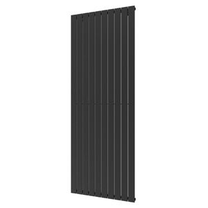 Designradiator Plieger Cavallino Retto Enkel 1666 Watt Middenaansluiting 200x75,4 cm Black Graphite
