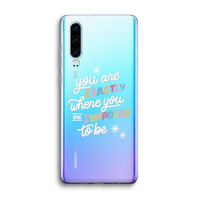 Right Place: Huawei P30 Transparant Hoesje