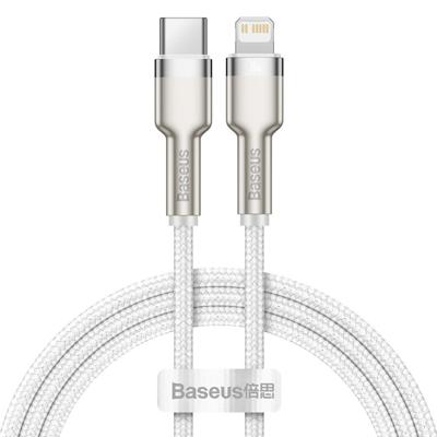 USB-C-Kabel zu Lightning Baseus Cafule, White, Power Delivery, 20W, 1m (wit)