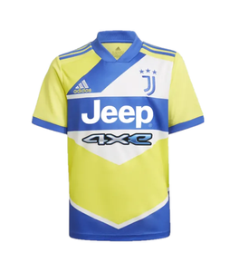 Juventus Shirt 3rd 2021-2022 Junior Geel/Blauw - Maat 128 - Kleur: Geel | Soccerfanshop