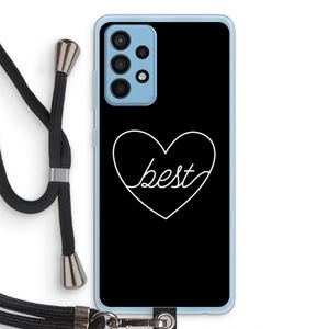 Best heart black: Samsung Galaxy A52 Transparant Hoesje met koord