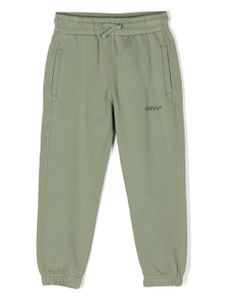 Off-White Kids pantalon de jogging à détails rayés - Vert