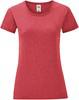 Fruit Of The Loom F131 Ladies´ Iconic T - Heather Red - XS