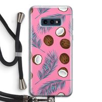 Kokosnoot roze: Samsung Galaxy S10e Transparant Hoesje met koord