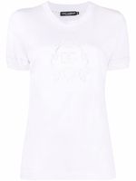 Dolce & Gabbana t-shirt en broderie anglaise - Blanc - thumbnail