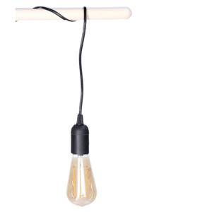 Fitting Zwartt - plastic - E27 - IP20 - 2M - hanglamp - inclusief LED Retro lamp