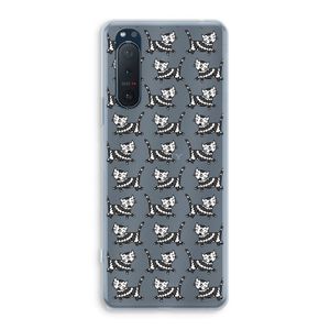 Zwarte poes: Sony Xperia 5 II Transparant Hoesje