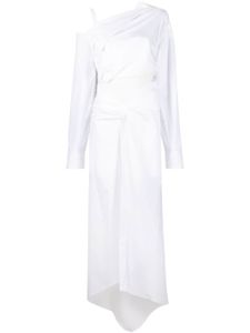 Off-White robe à une épaule - Blanc