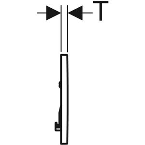 Geberit Sigma30 bedieningplaat met frontbediening voor toilet 24.6x16.4cm wit / glans verchroomd / wit 115893KJ1