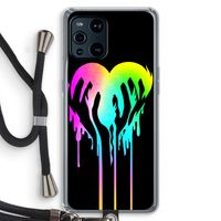 Hold My Heart: Oppo Find X3 Transparant Hoesje met koord