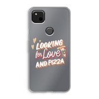 Pizza is the answer: Google Pixel 4a Transparant Hoesje