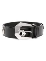 Versace ceinture Nuts And Bolts Heritage en cuir - Noir - thumbnail