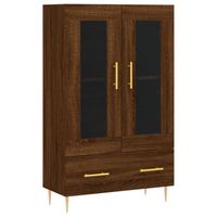 vidaXL Hoge kast 69,5x31x115 cm bewerkt hout bruin eikenkleur - thumbnail