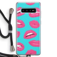 Bite my lip: Samsung Galaxy S10 Plus Transparant Hoesje met koord