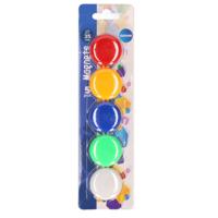 Centrum magneten - 5x stuks - multicolor - magneten - voor whiteboard
