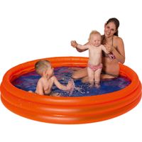 Oranje opblaasbaar zwembad 175 x 31 cm speelgoed - thumbnail