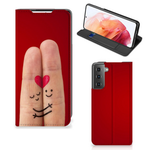 Samsung Galaxy S21 Hippe Standcase Liefde - Origineel Romantisch Cadeau