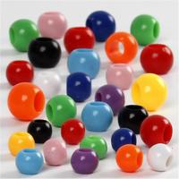 Creativ Company Pony kralen, afm 6-10 mm, gatgrootte 3-5 mm, ca. 444 stuk, 85 gr, 150 ml/ 1 doos