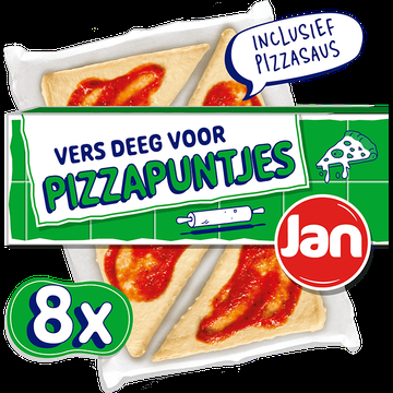Jan Vers Deeg voor Pizzapuntjes met Pizzasaus 8 Stuks bij Jumbo