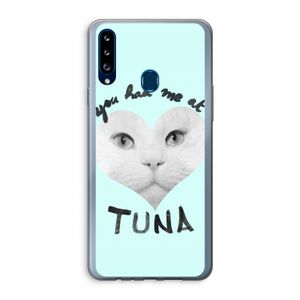 You had me at tuna: Samsung Galaxy A20s Transparant Hoesje