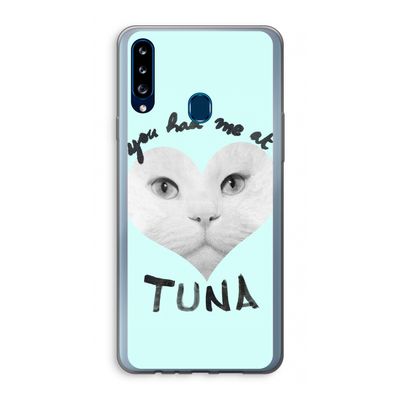 You had me at tuna: Samsung Galaxy A20s Transparant Hoesje
