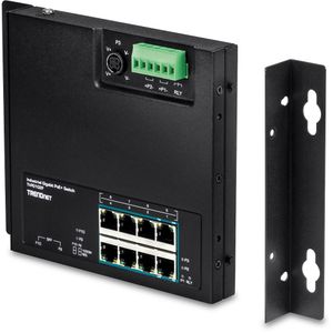 Trendnet TI-PG102F netwerk-switch Gigabit Ethernet (10/100/1000) Zwart Power over Ethernet (PoE)