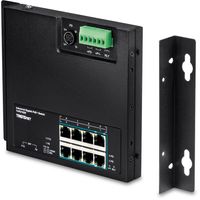 Trendnet TI-PG102F netwerk-switch Gigabit Ethernet (10/100/1000) Zwart Power over Ethernet (PoE) - thumbnail