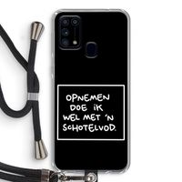 Schotelvod: Samsung Galaxy M31 Transparant Hoesje met koord