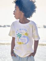Jongensshirt Tie & Dye geel