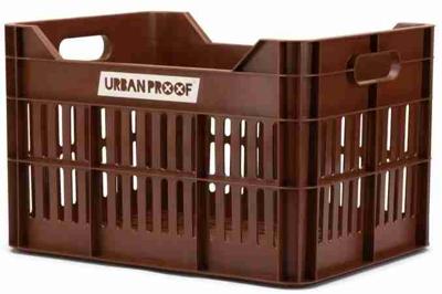 Gerecyclede Fietskrat Urban Proof Click 30 Liter - Donkerbruin