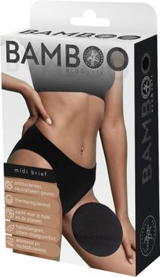 Naproz Bamboo Midi Brief Zwart M Naproz Bamboo Midi Brief Zwart M