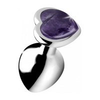 XR Brands Amethyst Heart - Butt Plug - Medium - thumbnail