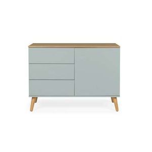 Tenzo dressoir Dot - lichtgroen/eiken - 79x109x43 cm - Leen Bakker