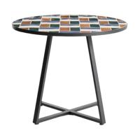 Kave Home Tella tuintafel Ø90 cm Meerkleurig