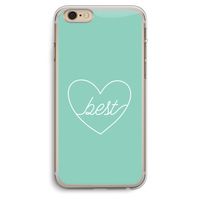 Best heart pastel: iPhone 6 Plus / 6S Plus Transparant Hoesje