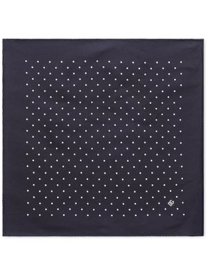 Dolce & Gabbana foulard en soie à pois - Bleu