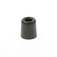 Deurbuffer / deurstopper van rubber - 3x - zwart - 50 x 30 mm - deurstop met schroef bevestiging - thumbnail