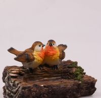 2 vogels op waterbak - Farmwood Animals